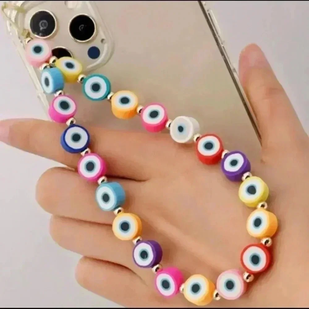 🆕 Multicolor Evil Eye Mobile Phone Lanyard🆕